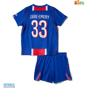 Billiga Paris Saint-Germain Warren Zaire-Emery #33 Hemmatröja Barn 2026-27 Kortärmad (+ Korta byxor)
